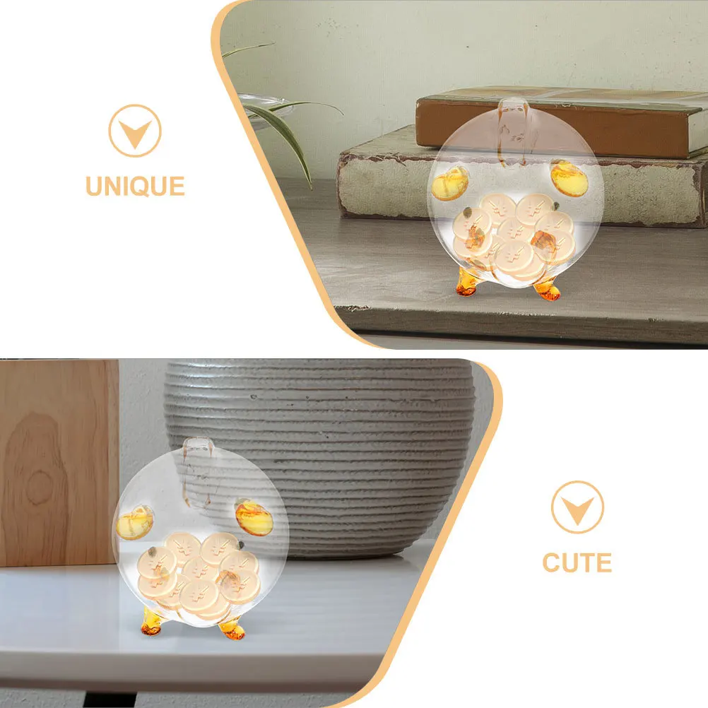 

2Pcs Clear Glass Piggy Bank Durable Coin Holder Adorable Pig Shaped Money Box for Kids Girls Birthday Christmas Gift