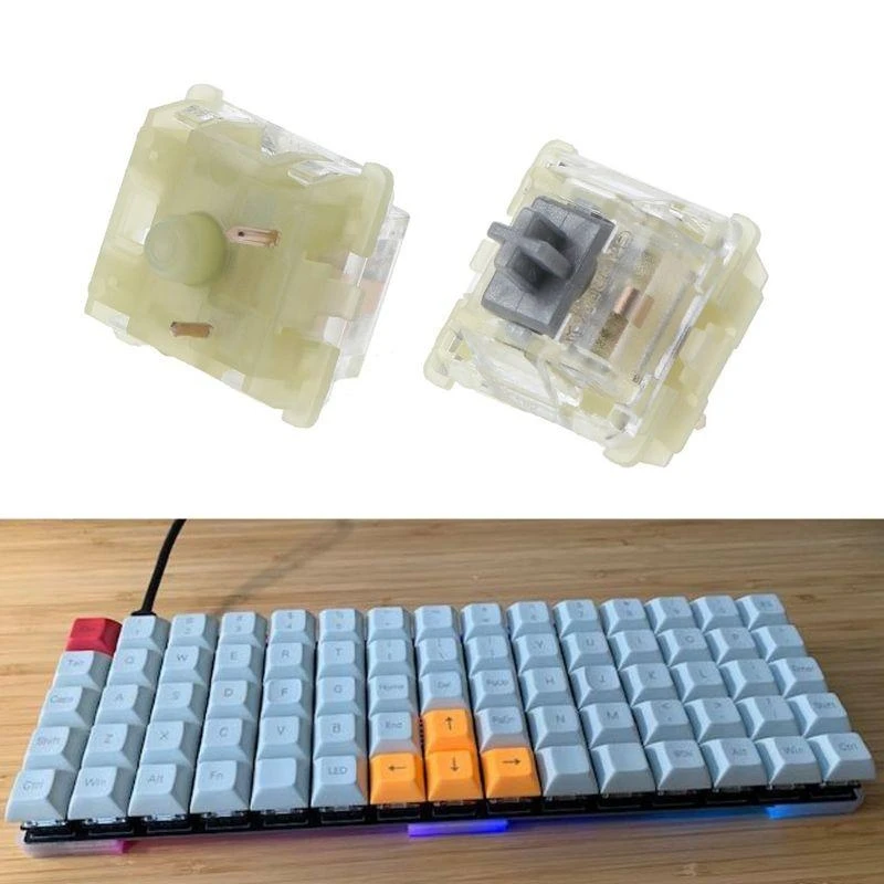 31BA 2Pcs Original Cherry MX RGB Silent Silver Switch 3Pin para teclado Mecânico