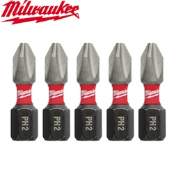 Milwaukee Original PH2 25MM Shock Wave Impact Bit Hardness Alloy Driver Head Screwdriver Wrench Screw Drill Bits Tool Attachment