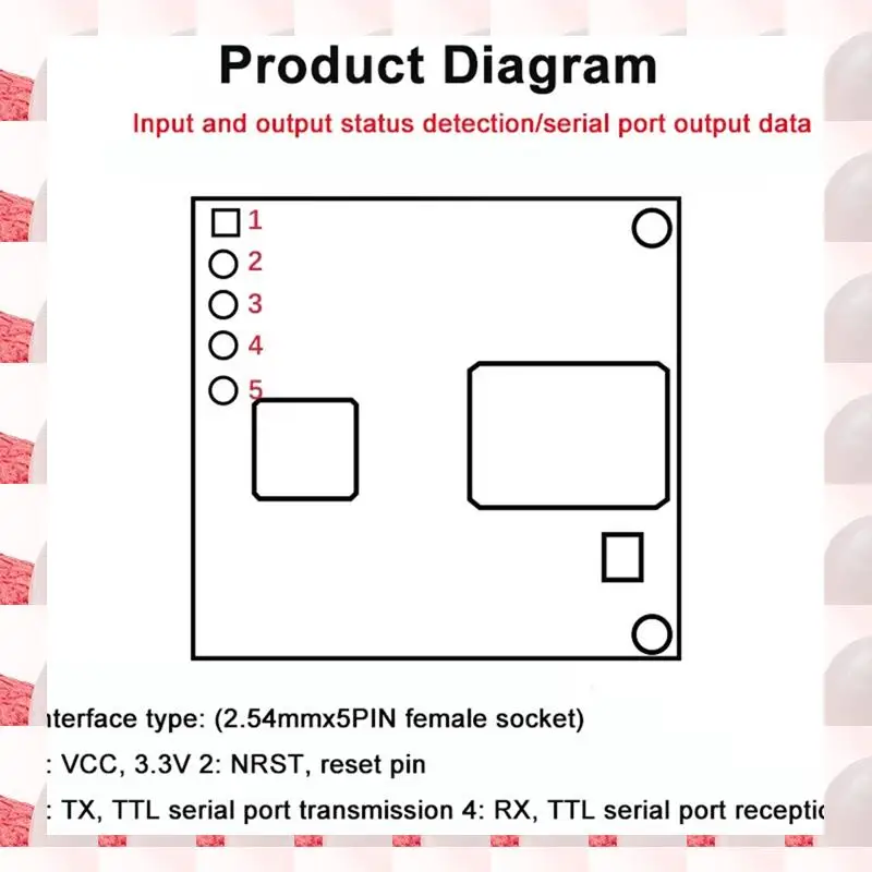 ABGN 60 ГГц миллиметровый радар, модуль датчика статистики пассажирского потока LD6001C, обнаружение подсчета входа и выхода