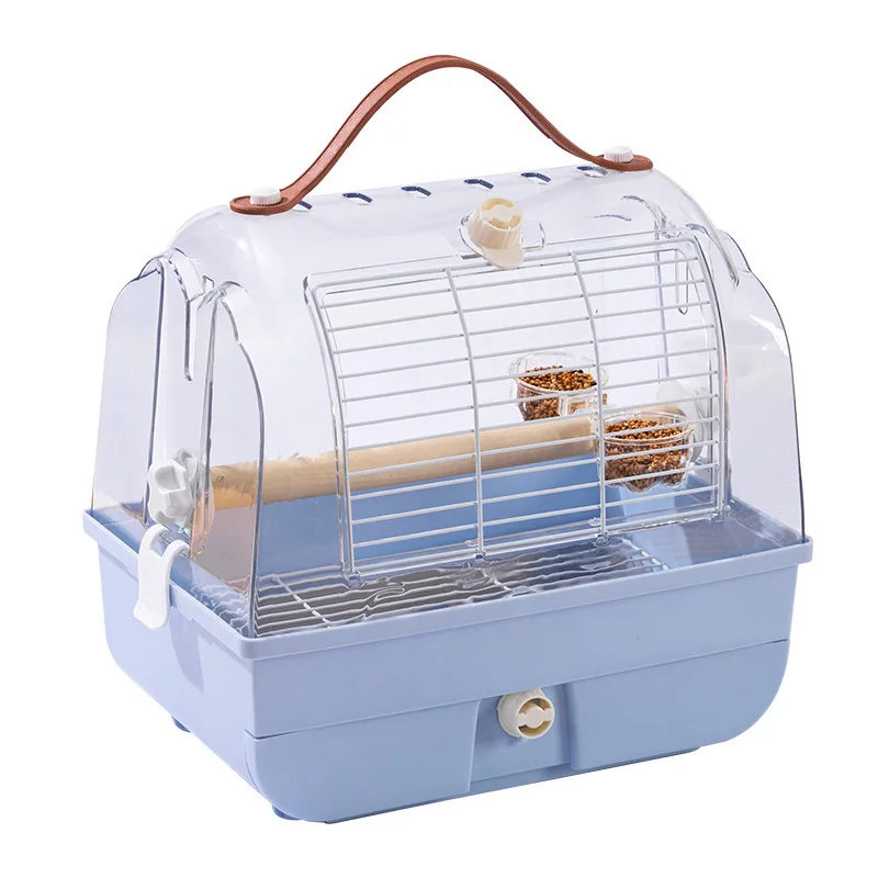 

Xuan Feng Four Seasons Portable Training Cage Home Out-of-Home Bird Breeding Belt Stand Stick Eating Basin For Parrot Pearl