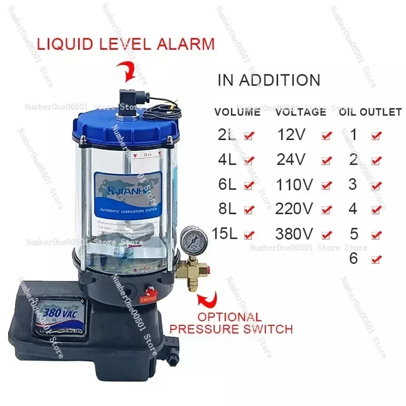 Electric Grease Pump 220V Automatic Auto Grease Pump for Central Lubrication System