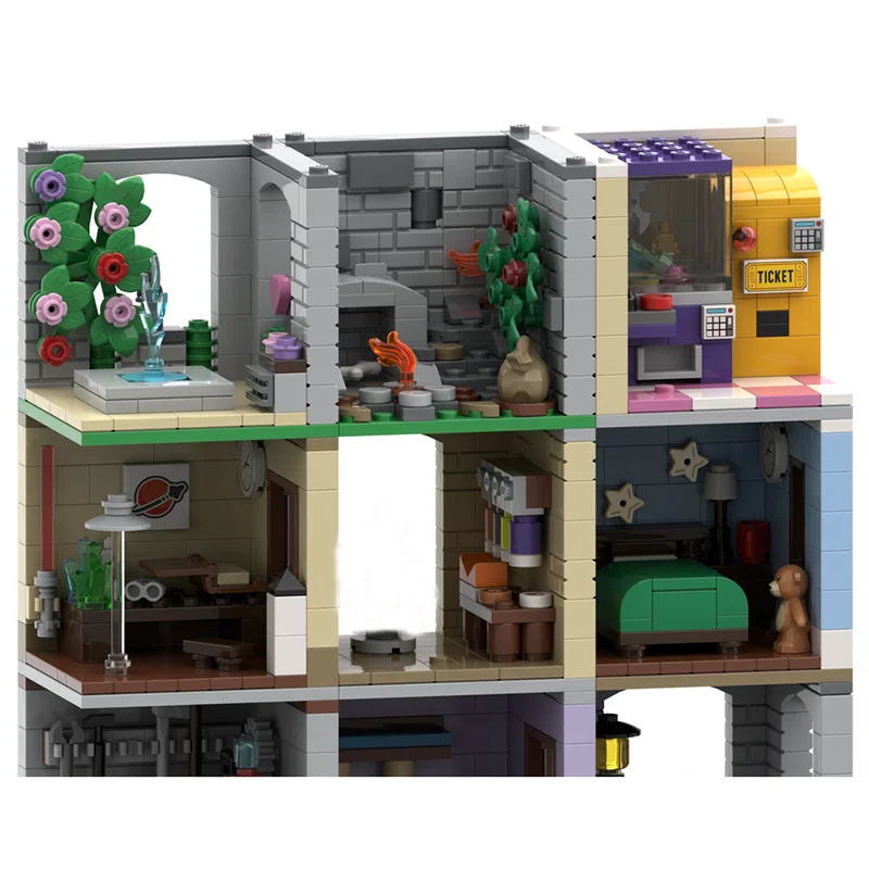 Stad Street View Moc Bouwstenen Modulaire Vignette/Habitat Bundel Model Technologie Modulaire Blokken Kerst Set DIY Speelgoed Geschenken