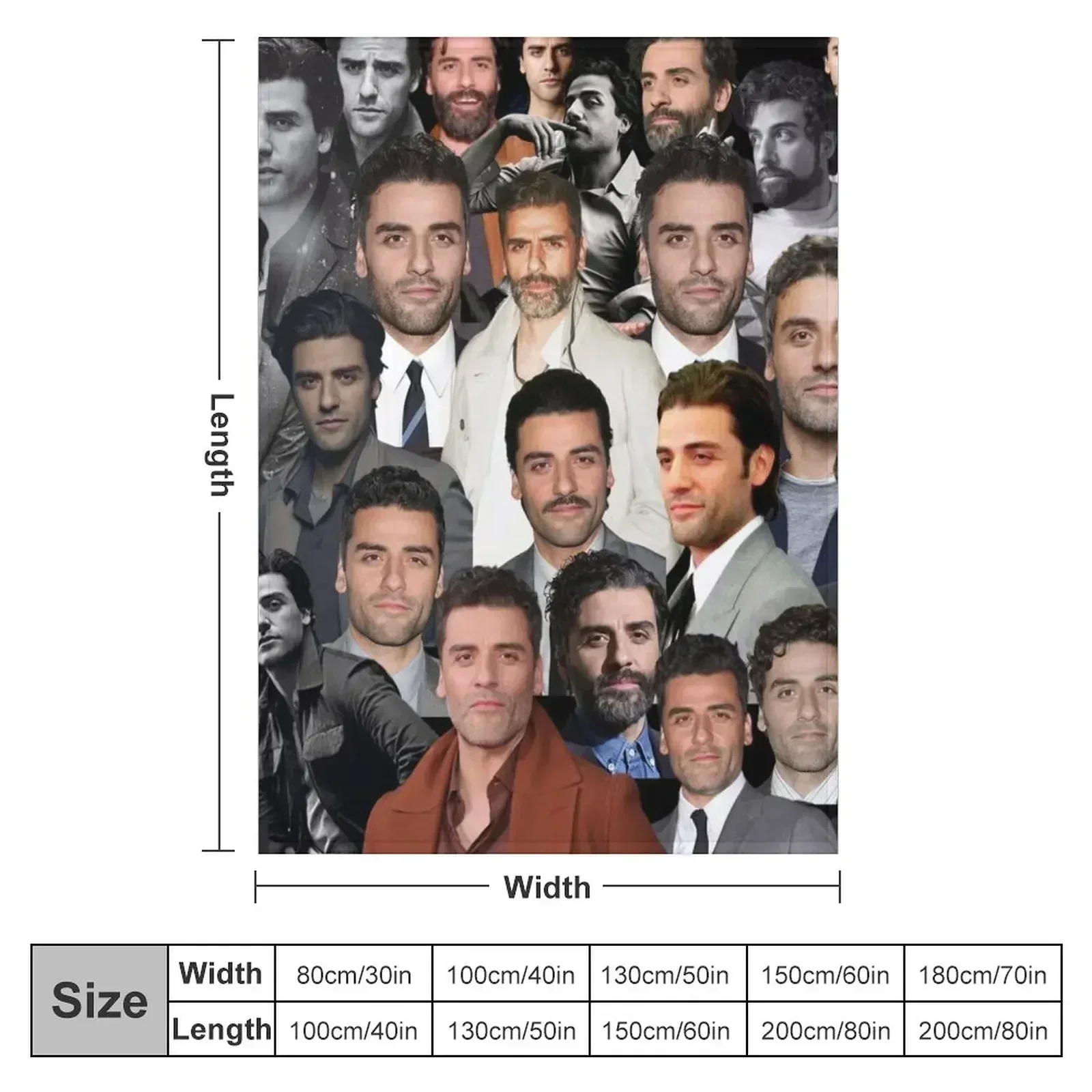 oscar isaac photo collage Throw Blanket Hairy Sofa Furrys Soft Big Blankets