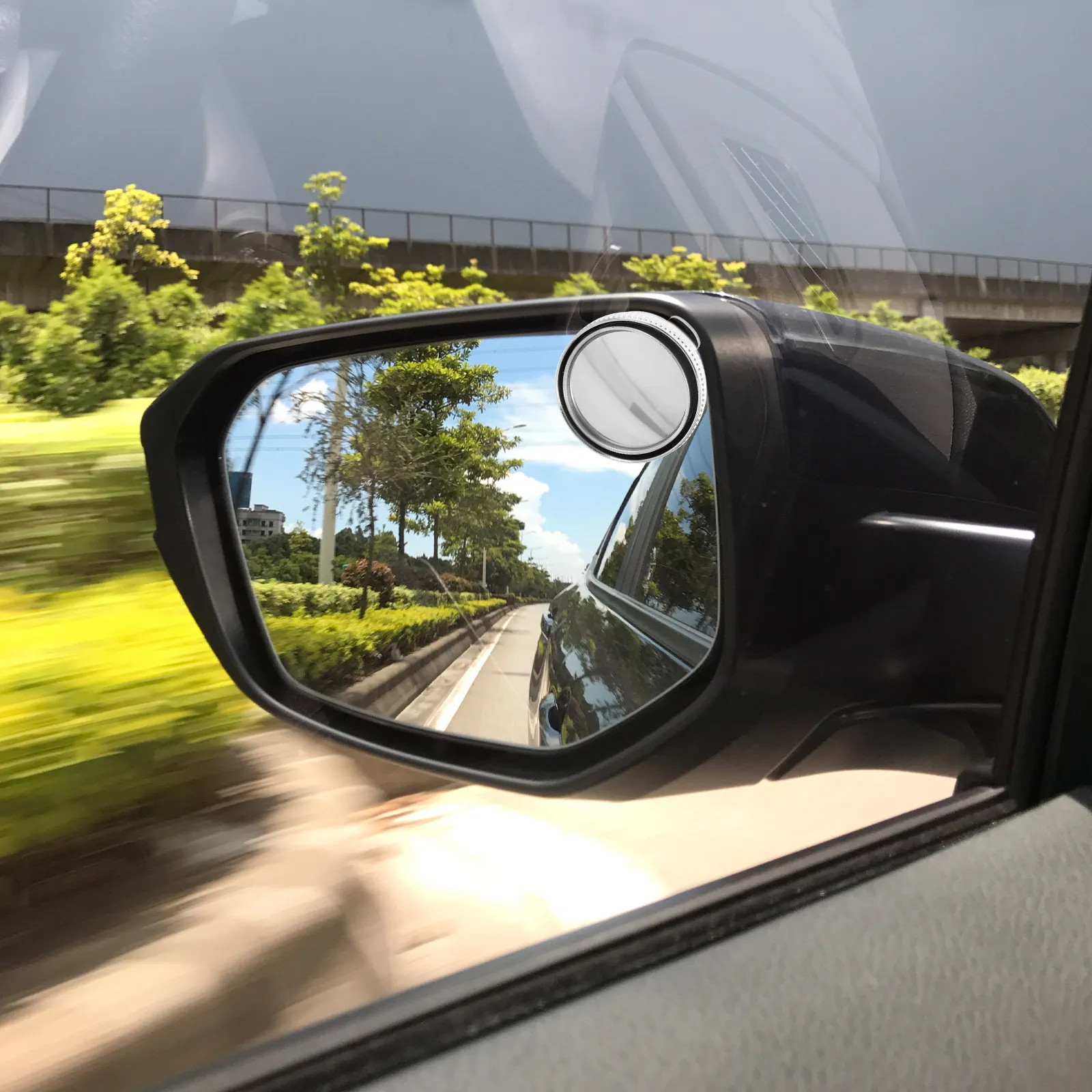1 Pair Adjustable 360° Curved Blind Spot Mirror for Car with Vacuum Suction Cup – Panoramic Rearview