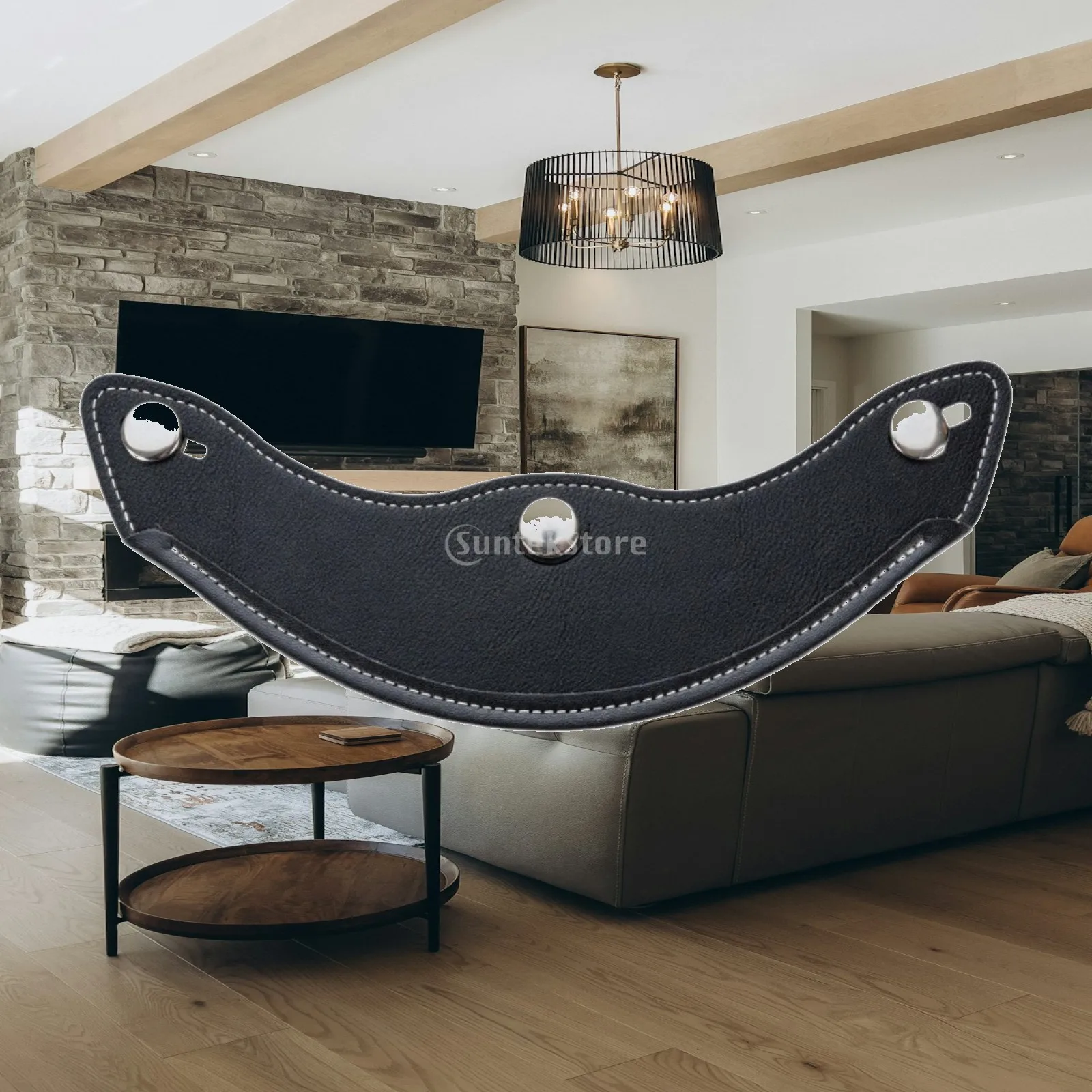 Retro Motorcycle Visor PU Leather Extended Sun Peak 3 Snap Attachment Universal Helmet Shield Accessory for Road and City