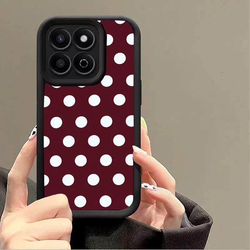 Dark Red Dots Matte…