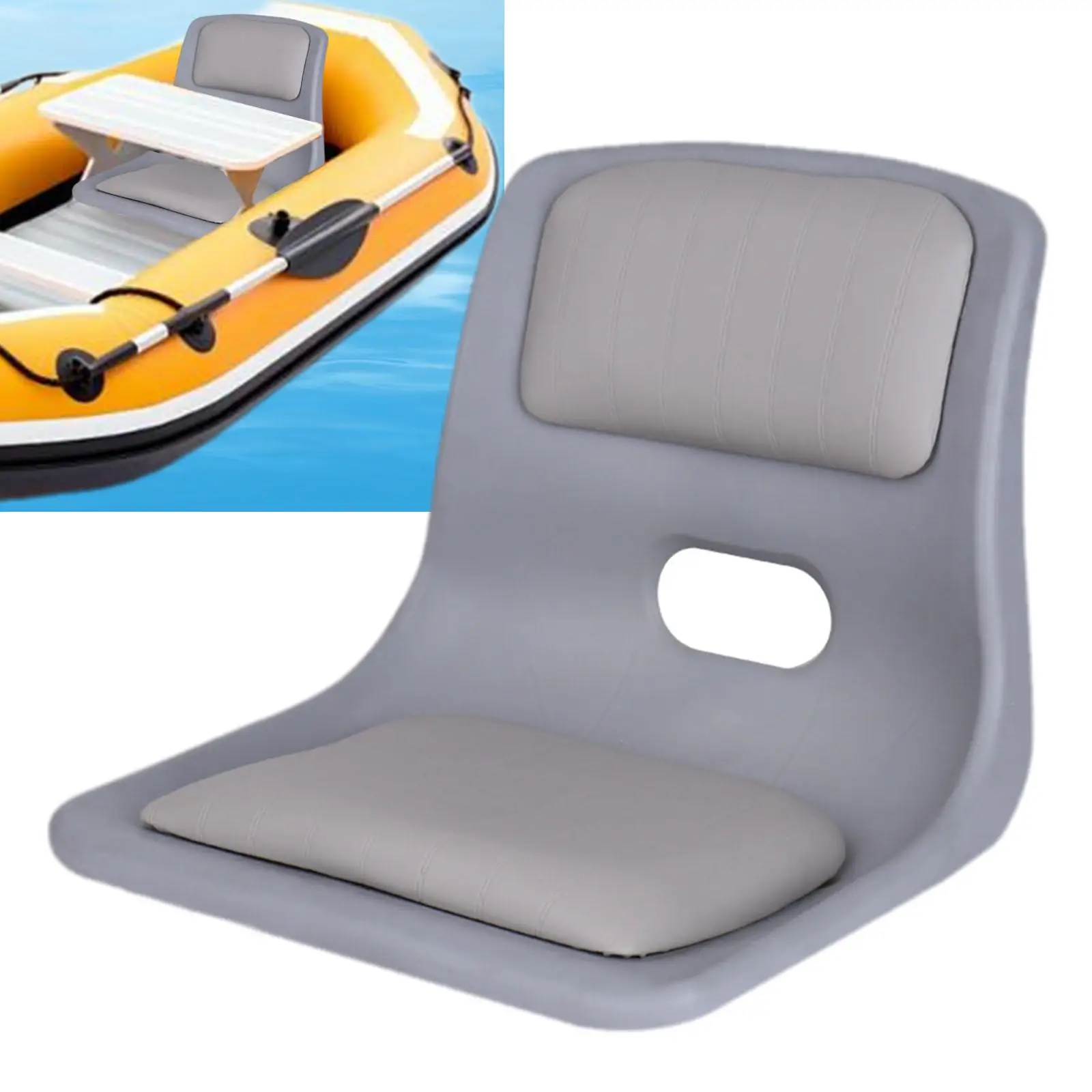 Fishing Boat Chair with Backrest Cushion PVC Leather Swivel Seat for Bass Boats Kayak Accessories