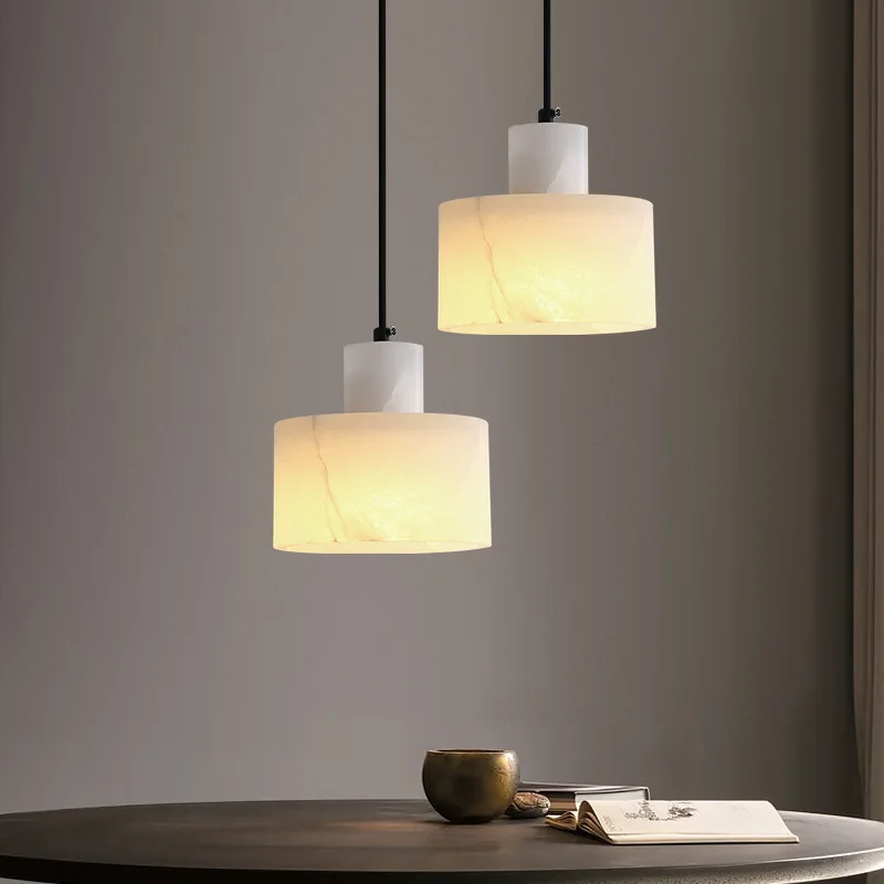 

Light Luxury Natural Marble Pendant Lamp Hotel Store Restaurant Entrance Bar Desk Led Lamp Hallway Bedroom Bedside Pendant Lamp
