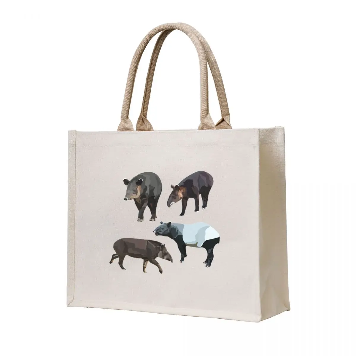 

T is for Tapir Tote Bag tote bag men's shopper bags for women Fabric bag women