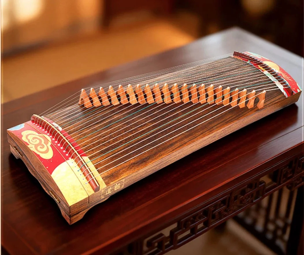 Guzheng 100cm 21 strings zither Auspicious cloud pattern Professional performance Chinese string instruments