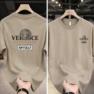 2026 New Luxury Casual Pure Cotton T-Shirt -Fashionable and Versatile Summer Short Sleeve - Men's Trendy 7A Grade Anti-Bacterial