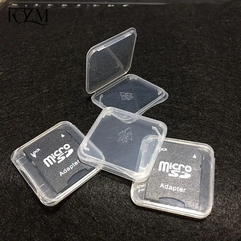 10pcs Memory Card Case Box Protective Case For SD SDHC MMC XD CF Card White Transparent