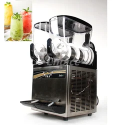 Double Tank Commercial Slushy Machine Electric Automatic Slush Maker Machine Frozen Drink Snow Melting Machine