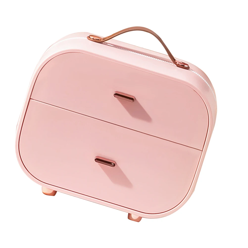 

Storage Box High Capacity Pink Compact Lightweight Sturdy Structure Sealing Performance Makeup Brush Holder ganizer