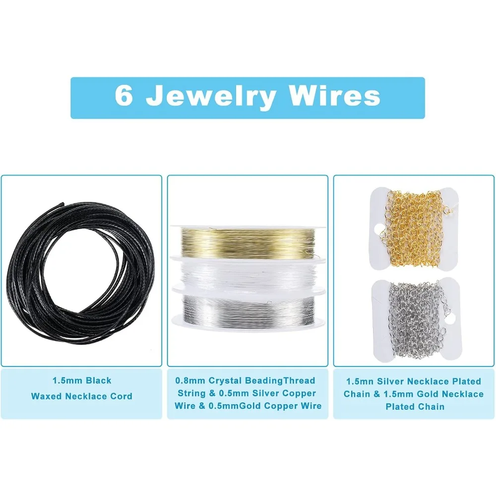 Jewelry Making Kit for Adults, Jewelry Making Supplies Kit with 3pcs Premium Jewelry Pliers, 1830pcs Findings, Adjustable Helpi