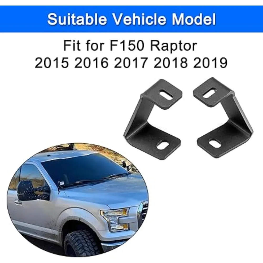 Car Hood Hinge Mounted LED Work Light Bracket For Ford F-150 F150 2015 2016 2017 2018 2019  Accessories