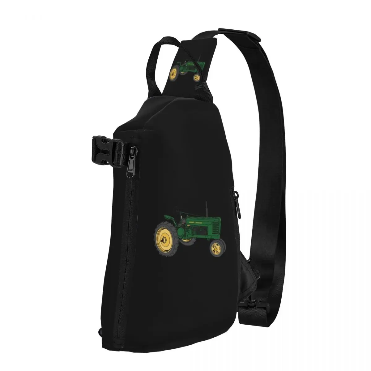 John Deere Styled Tractor And Quot Chest Bag Men Sling Crossbody Backpack Chest Bag Traveling Hiking Daypack Shoulder Bag