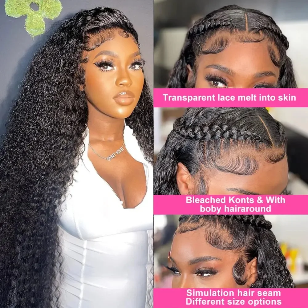 13x6 Hd Lace Frontal Wig 40 Inch 360 13x4 Curly Lace Front Wigs Human Hair Wig Deep Wave Lace Frontal Wig Brazilian Pre Plucked