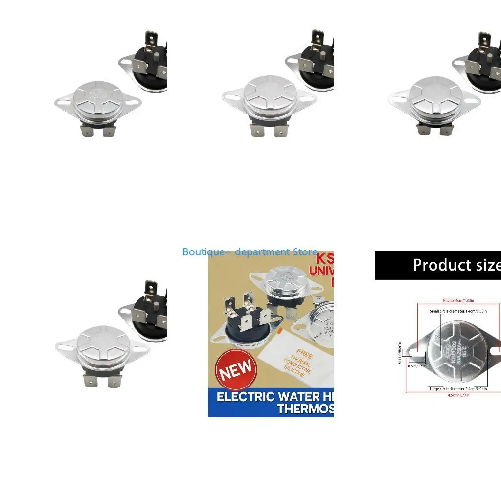 E1PD KSD302 Temperature Control Switches 250V 20A Auto/Manual Reset Thermostat Switches For Electric Water Heater Enduring