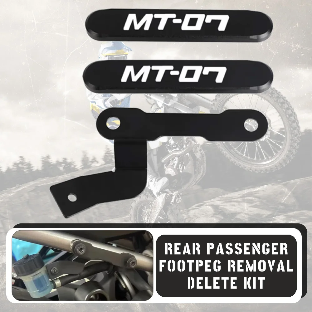 MT FZ 07 Motorcycle Footrest Cover Passenger Footpeg Removal Delete Kit For YAMAHA MT07 MT-07 FZ07 2013-2022 2023 2024 2025 2026