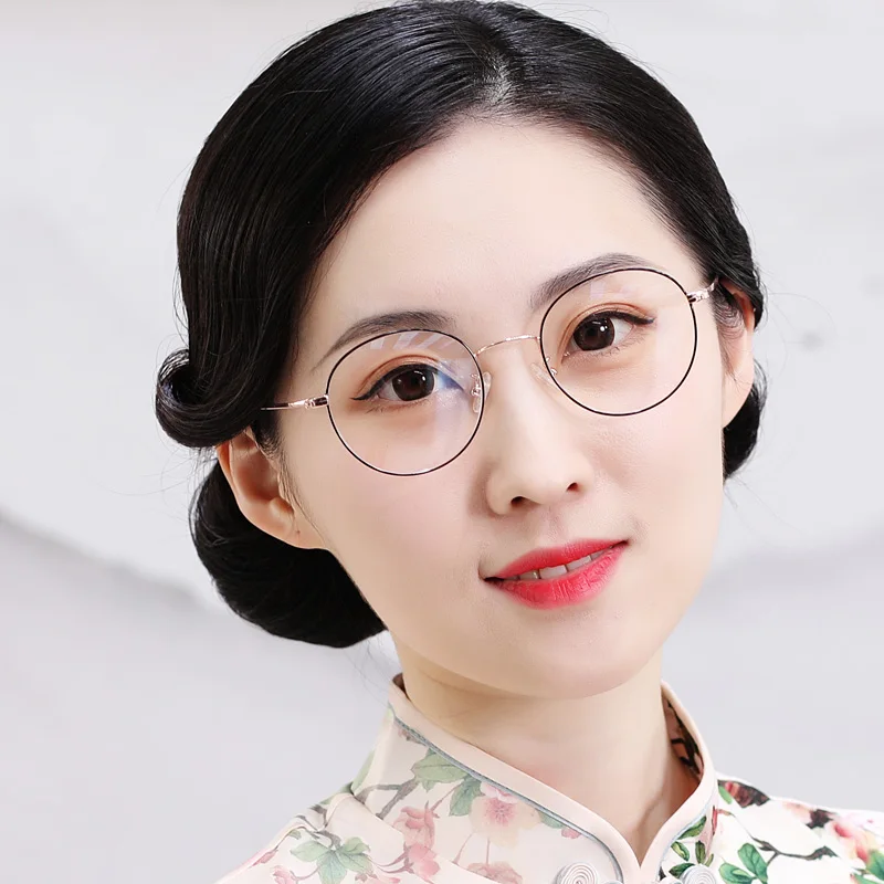 Ultralight Reading Glasses Blue Light Blocking Ultra-Thin Hard Resin Lens,Round Retro Eyeglasses Weightlight Frame for Women Men