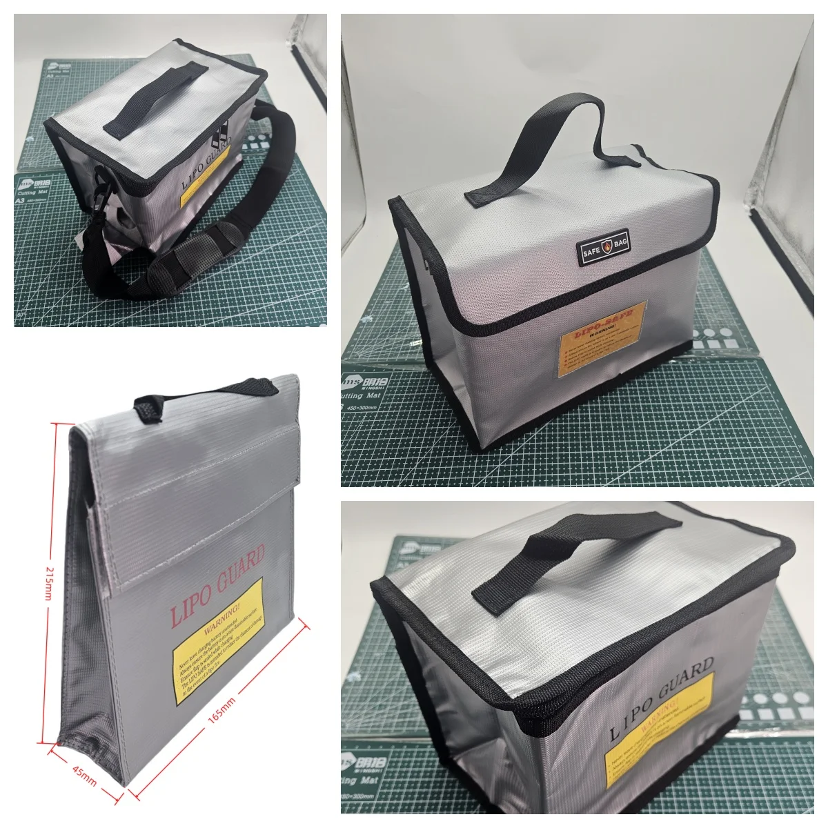 Lipo SAFE Fireproof and Explosion-Proof Portable Lithium Polymer Safety Bag RC Lithium Battery Safety Bag for Safe Charging