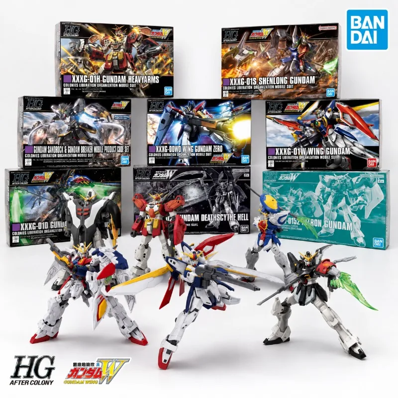 

Bandai HG 1/144 Wing Zero Deathscythe Heavyarms Sandrock Shenlong Altron Gundam W Anime Figure Robot Assembly Plastic Model Kit