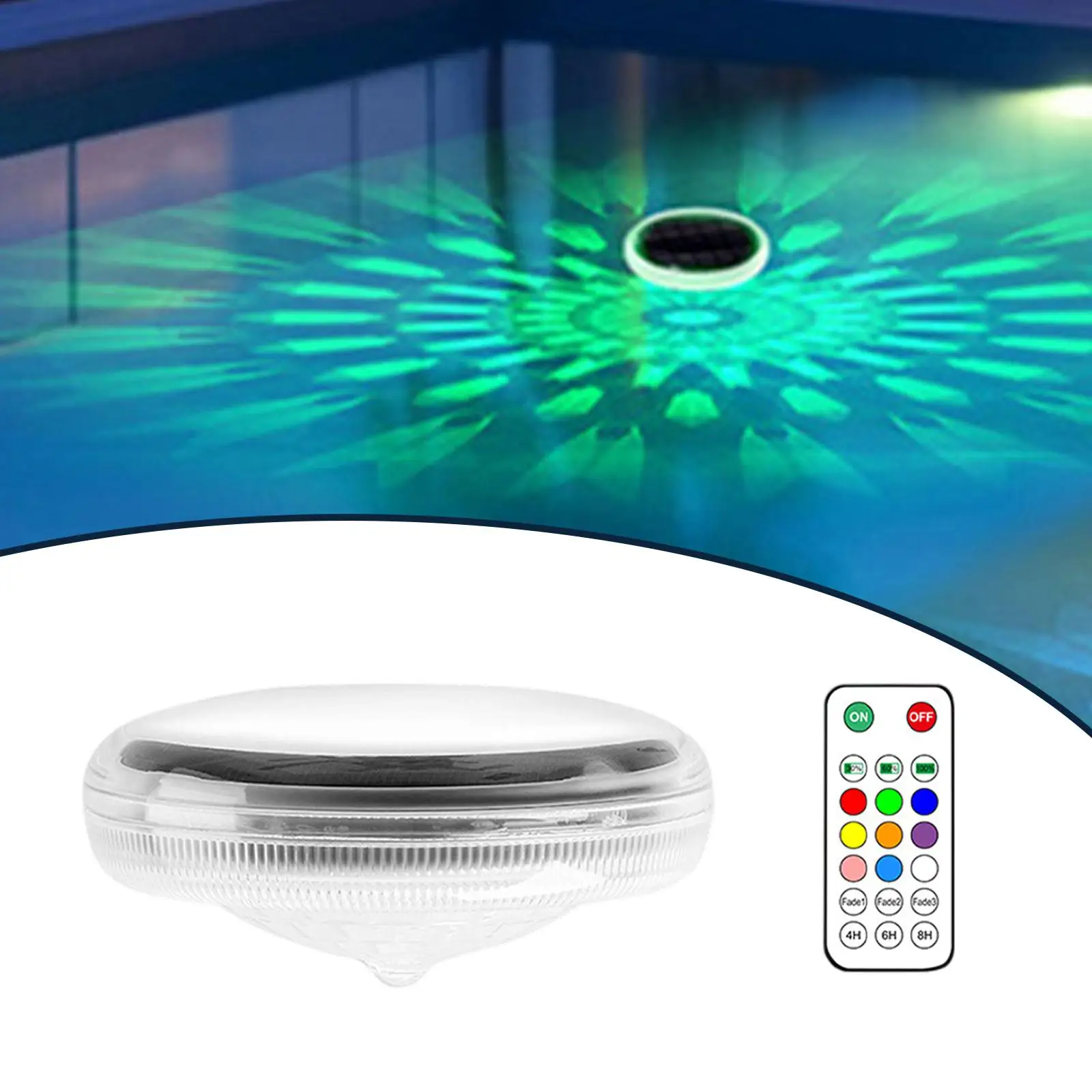 

Outdoor Solar Light for Pool Area Colorful Lighting Waterproof Floating Bath Disco Light for Lawn Decorative Pond Events Beach