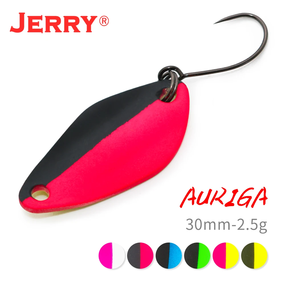 Jerry Auriga Micro Wide Fishing Spoon Trout Lures UV Colors Glowing Ultralight Fishing Tackle Glitters Baubles Wholesale