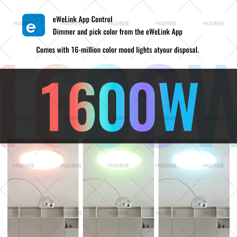 Ewelink Smart Led Zigbee3.0 RGB Ceiling Light 24W/36W Dimmable Ultra Thin Smart Voice Control work with APP Alexa/Google/Salute