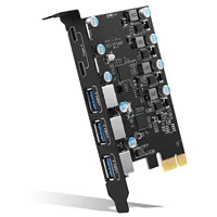 5Gbps USB 3,2 Gen1 USBC PCIE tarjeta Hub USB 3,0 PCI Express placa PCI-E USB3.0 adaptador multiplicador USB3 3,1 controlador agregar tarjeta