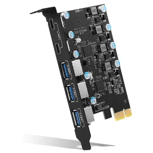 5 Gbps USB 3.2 Gen1 Hub Kartu PCIE USBC USB 3.0 Papan Ekspres PCI Pengali Adaptor PCI-E USB3.0 Pengontrol USB3 3.1 Kartu Tambahan 12 penjualan terbaik pcie 3.0 x4 ke adaptor usb - №