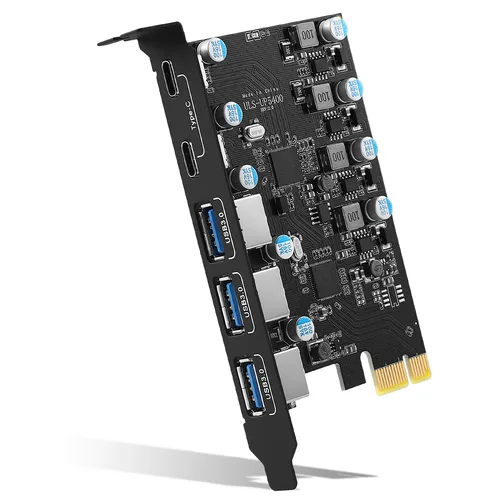 5Gbps USB 3,2 Gen1 USBC PCIE tarjeta Hub USB 3,0 PCI Express placa PCI-E USB3.0 adaptador multiplicador USB3 3,1 controlador agregar tarjeta