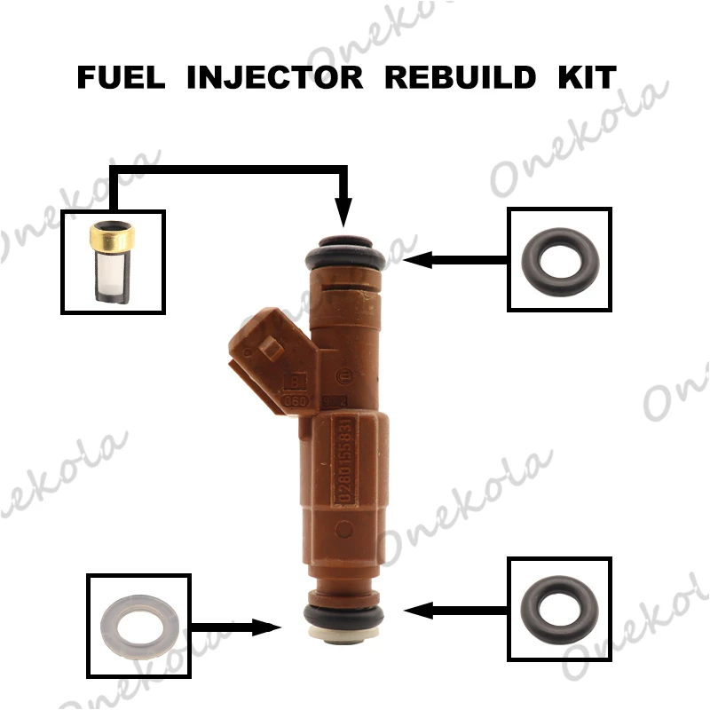 Fuel Injector repair kit Orings Filters for Volvo S60 S80 C70 V70 Xc70 Xc90 Repair 91863400 9186340 0280155831 0 280 155 831