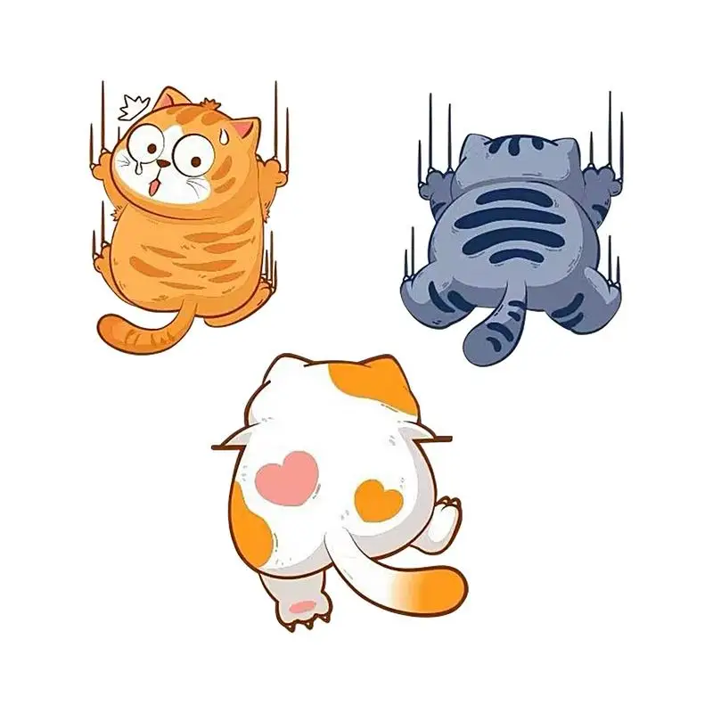 

Наклейка для скалолазания с изображением кота, 3 шт., забавные наклейки на бампер, забавные наклейки на автомобиль, наклейки на бампер с изображением кошек, три кота, стильный забавный чехол для царапин