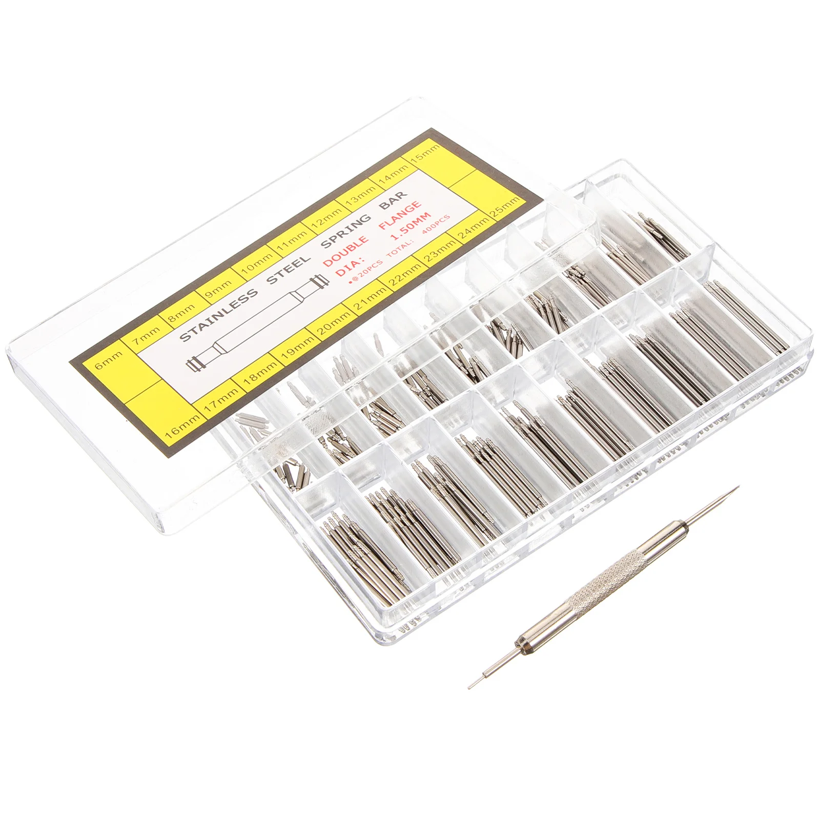 

1Set Stainless Steel Watch Ear Practical Durable Metal Watch Parts Supply Spring Bar Replacement Tool Spring Bar Tool