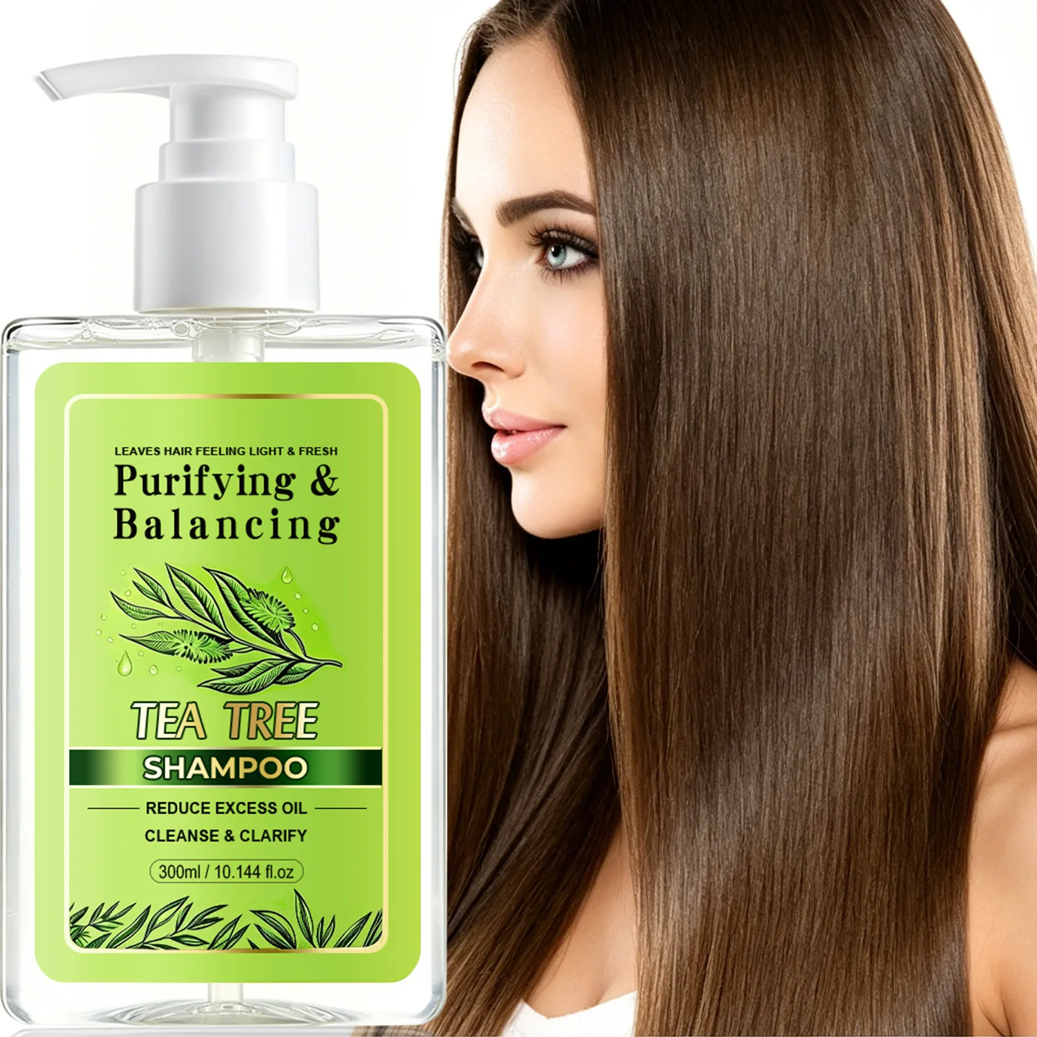 

Tea Tree Shampoo – 300ml. Purifying & Balancing formula reduces excess oil and deeply cleanses the scalp. Enriched with Tea Tree
