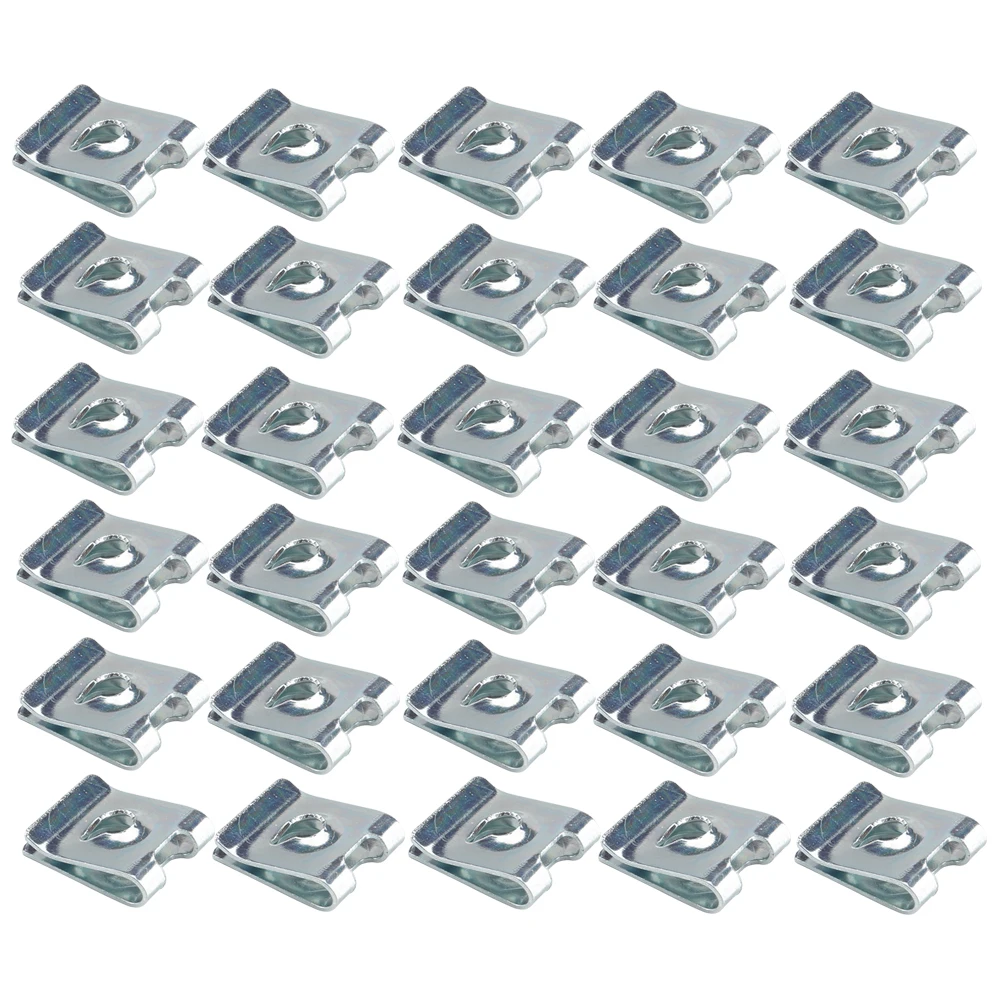 

50pcs Zinc Shaped Spring Nut Manganese Steel U Clip For Panel Bumper Fixing Motorcycle Bodywork Spire U Nut