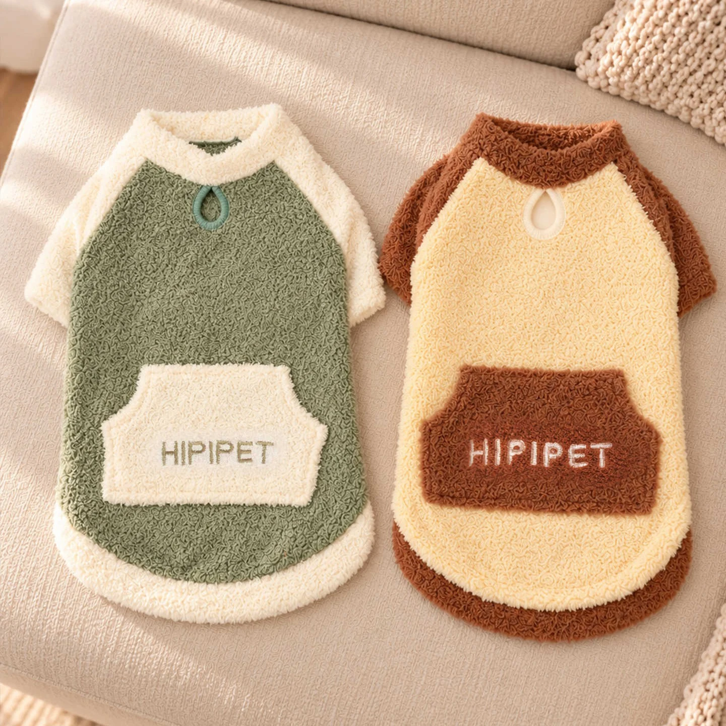 Winter Warm Pocket Vest for Border Collie & Golden Retriever, Soft Two-Legged Base Layer for Medium & Large Dogs