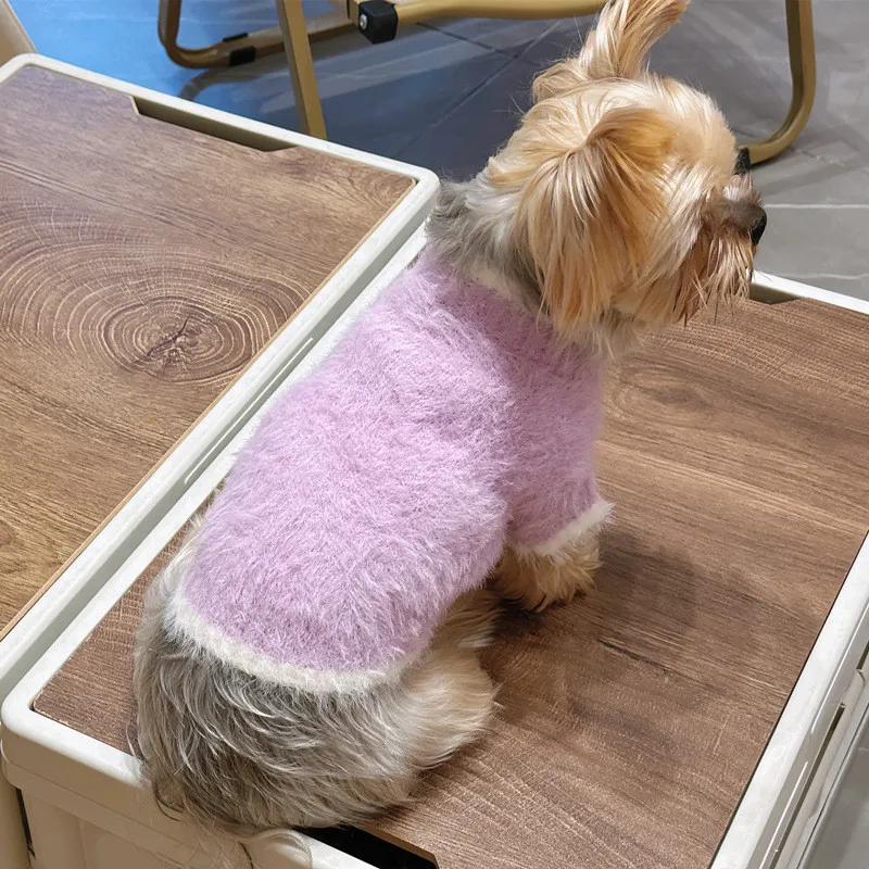 

Blank Fleece Dog Sweater Warm Pet Dog Clothes For Small Medium Dogs Yorkie Purple Yellow Coat Pups Jumper Pullover Jacket Winter