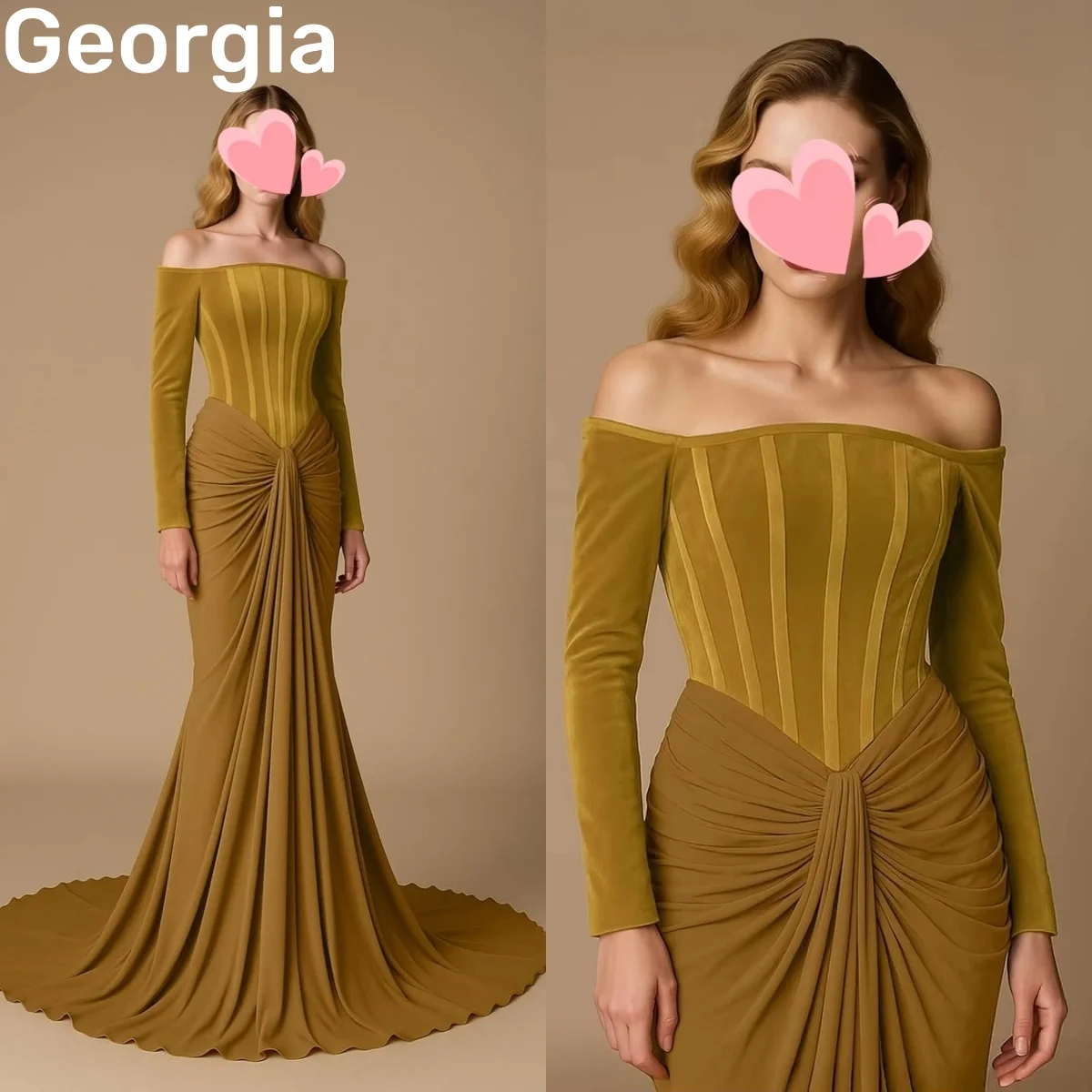 

Трапеция Настроить платья с рюшами для выпускного вечера Роскошные вечерние платья с открытыми плечами и длинными рукавами на молнии Коктейльные платья