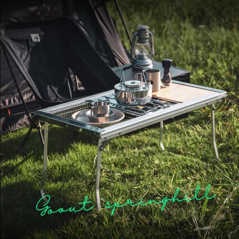 Camping IGT Free Combination Table Outdoor Folding non-slip Table Portable Picnic Barbecue Table Multifunctional IGT Table