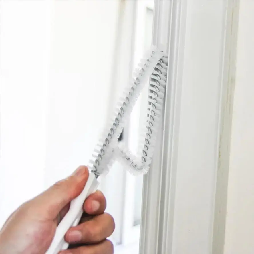 1Pc Multi-purpose Slot Cleaning Brush Window Track Groove Cleaner Kitchen Gas Stove Table Gaps Decontamination Washing Tool