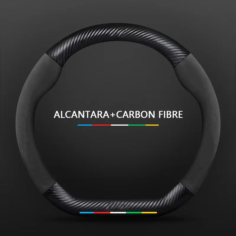 

Автомобильный замшевый чехол на руль из углеродного волокна для Nissan X-Trail Qashqai March Serena Micra Kicks 2017-2019 Altima Teana 2019