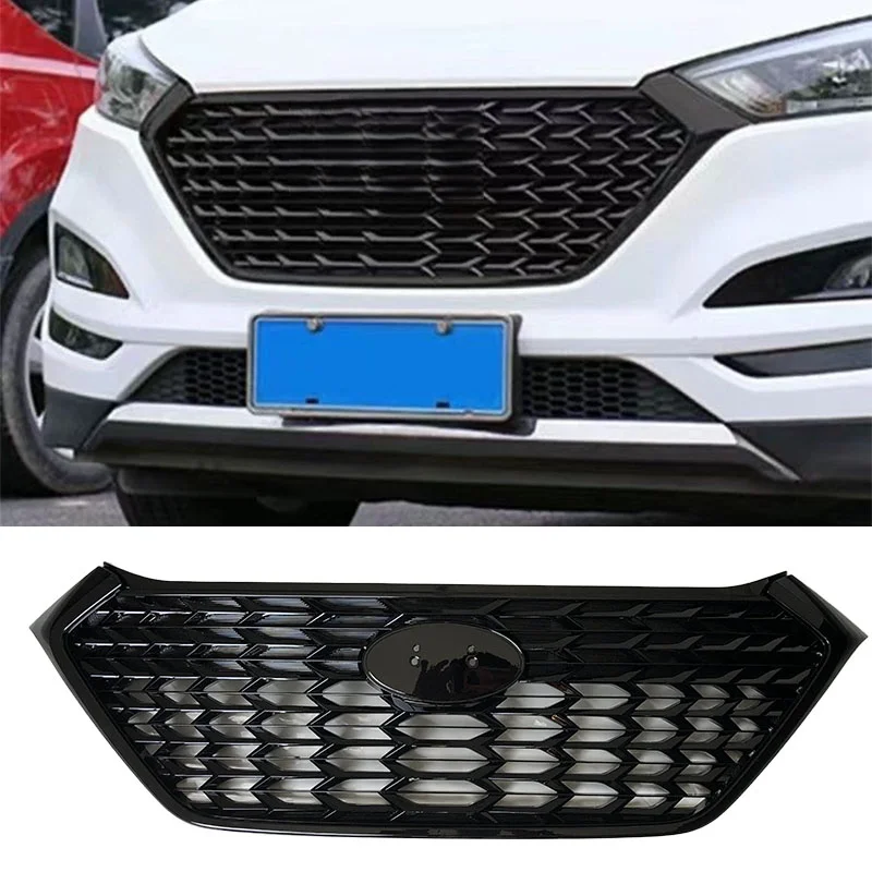 Grill Front Bumper For Tucson 2015 2016 2017 2018 Models Modified Front Grille Racing Grills Car Accessories