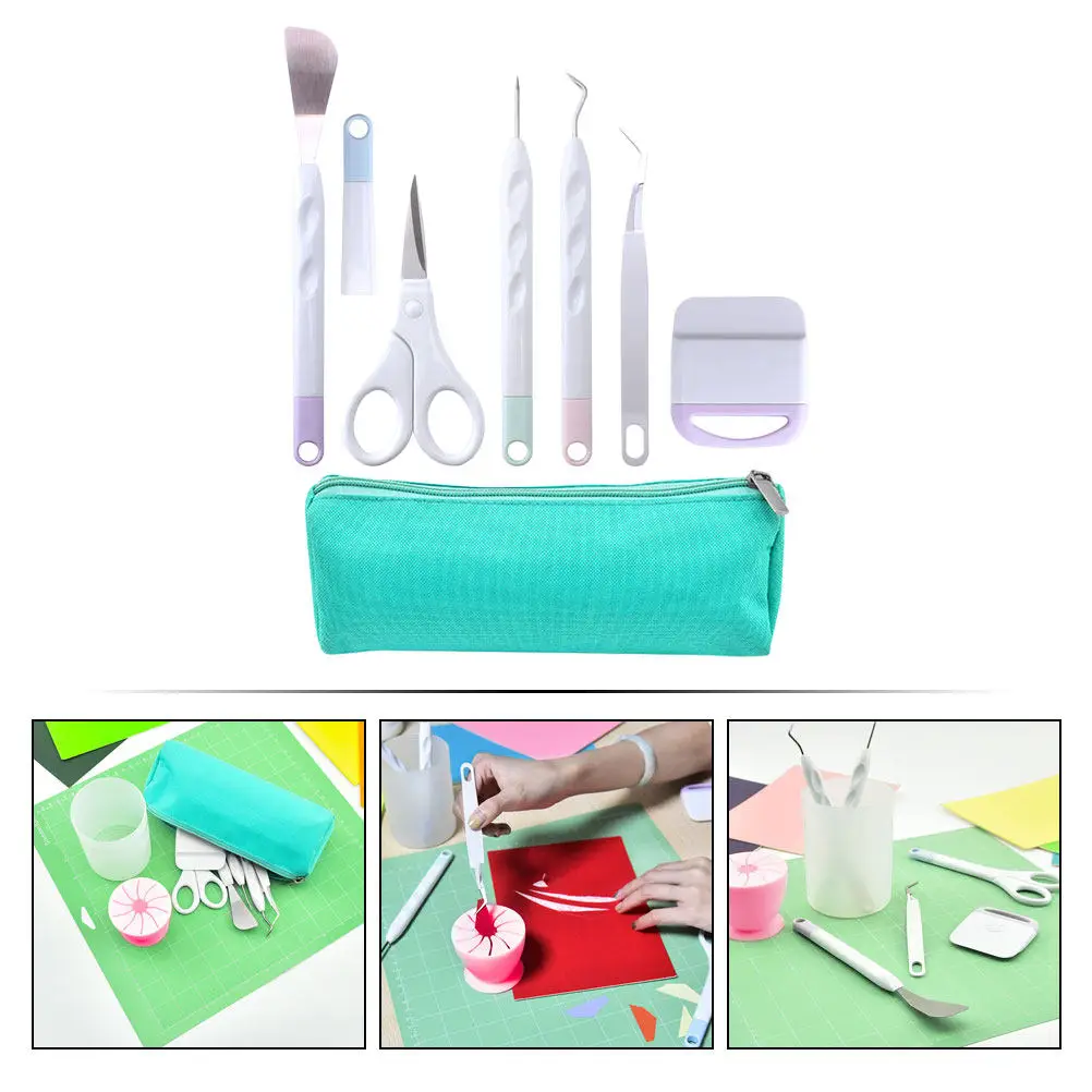 1Set Carving Lettering Tool Precision Vinyl Weeding Tool Kit for DIY Crafts Scrapbooks Handbooks Cutting Carving Supplies