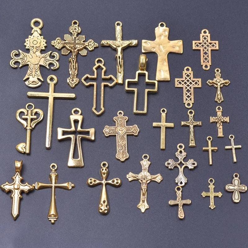 Different Metal Cross Pendants for DIY Jewellery Making