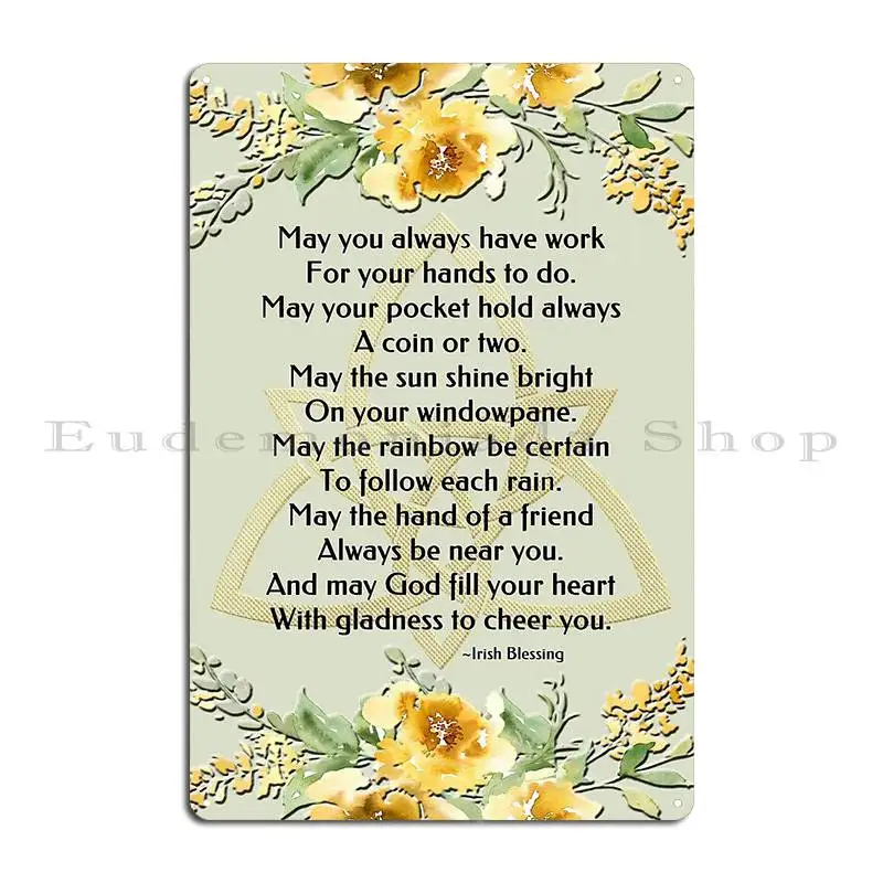 An Irish Blessing Metal Plaque Club Party Garage Garage Customized Tin Sign Poster