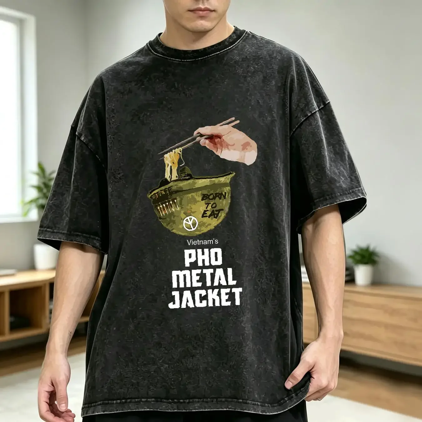 washed T Shirt Pho Metal Jacket Gamer Veteran S 4XL vintage Washed designer clothes Top For Everyday Wear streetwear Casual